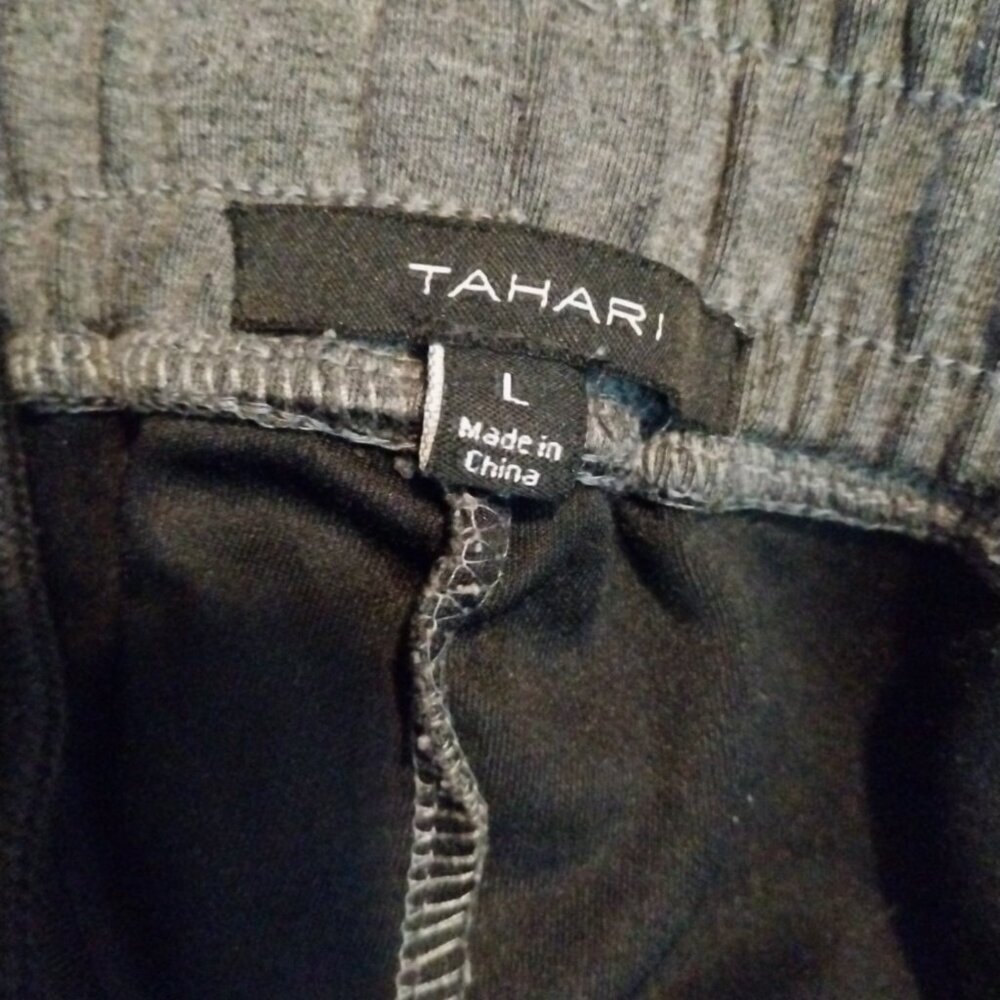 Tahari Men's Cargo Tech Shorts Sz L Heather Gray Elastic Waist Training Workout - Picture 4 of 5